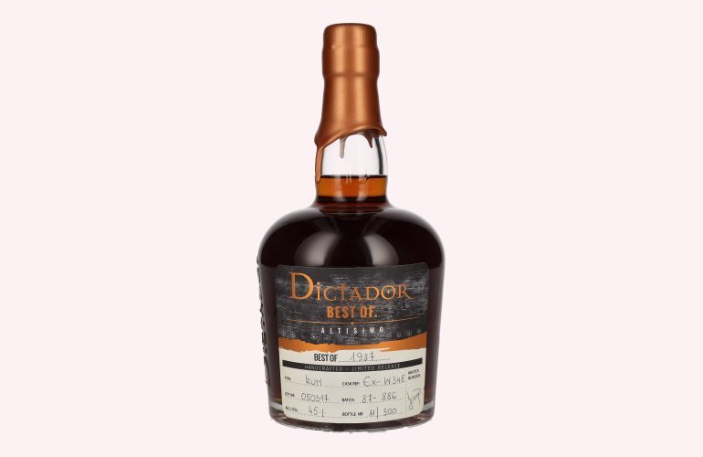 Dictador BEST OF 1987 ALTISIMO Colombian Rum 30YO/050317/EX-W348 45% Vol. 0,7l