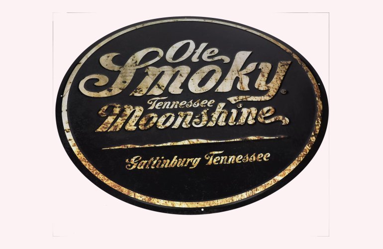 Ole Smoky Galtinburg Tennessee Moonshine Blechschild rund