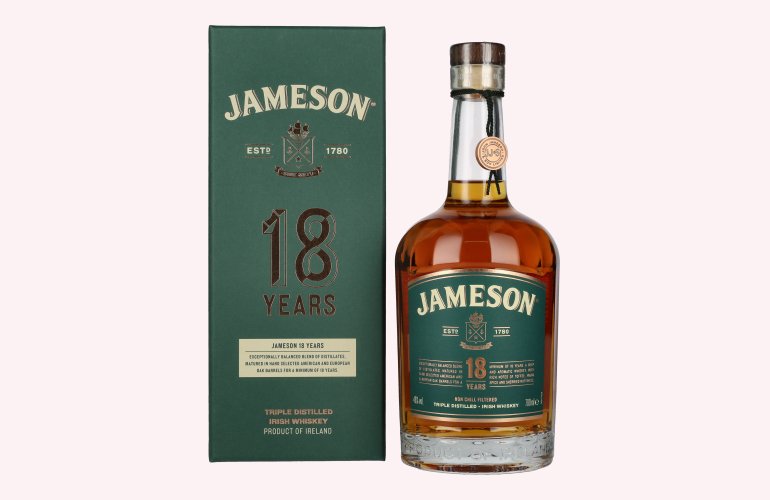 Jameson 18 Years Old Triple Distilled Irish Whiskey 46% Vol. 0,7l in Geschenkbox