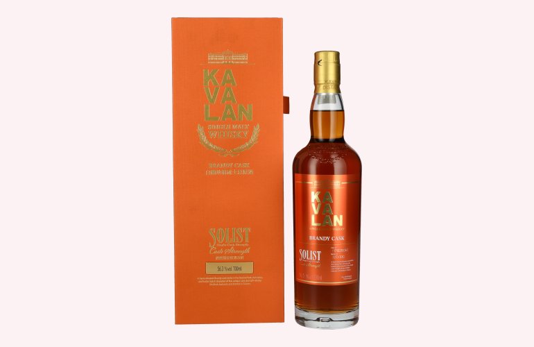 Kavalan SOLIST Brandy Cask 56,3% Vol. 0,7l en boîte cadeau