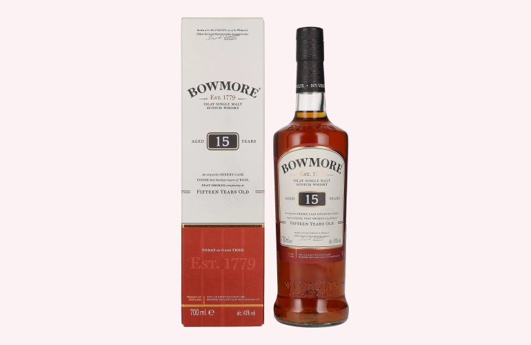 Bowmore 15 Years Old Islay Single Malt 43% Vol. 0,7l in Giftbox