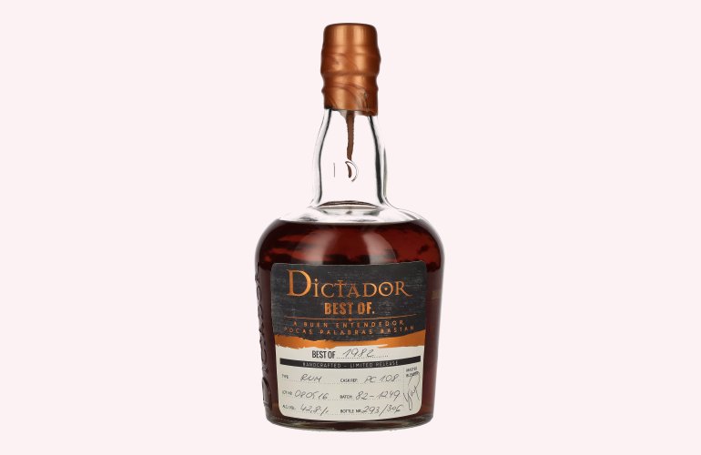 Dictador BEST OF 1982 Colombian Rum 080516/PC108 Limited Release 42,8% Vol. 0,7l