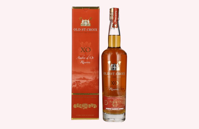 Old St. Croix X.O. Ambre d'Or Reserve 42% Vol. 0,7l en boîte cadeau