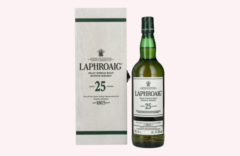 Laphroaig 25 Years Old Islay Single Malt Scotch Whisky 2023 47,3% Vol. 0,7l in Holzkiste