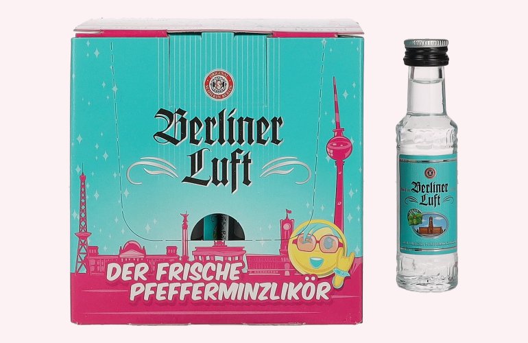 Berliner Luft DER FRISCHE Pfefferminzlikör 18% Vol. 24x0,02l
