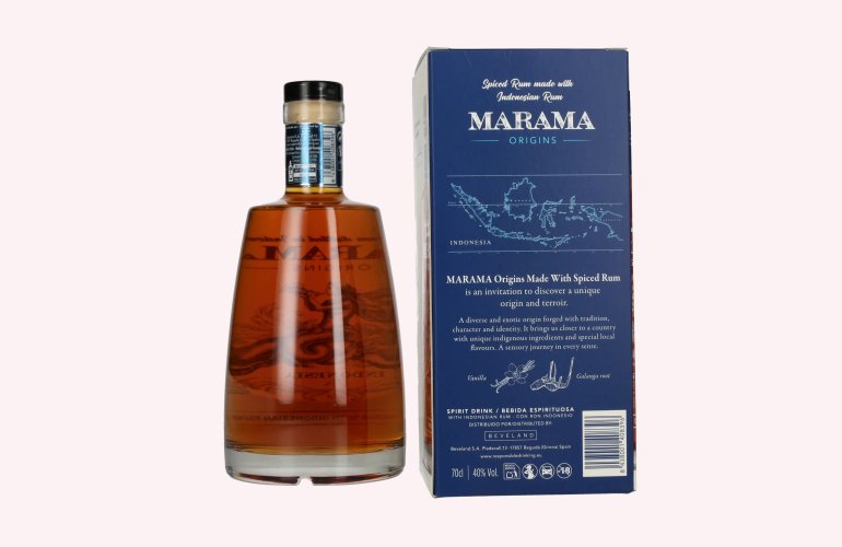 Marama ORIGINS Indonesian Spiced Rum 40% Vol. 0,7l in Giftbox