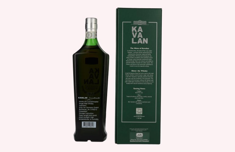 Kavalan CONCERTMASTER Port Cask Finish Single Malt Whisky 40% Vol. 0,7l in Giftbox