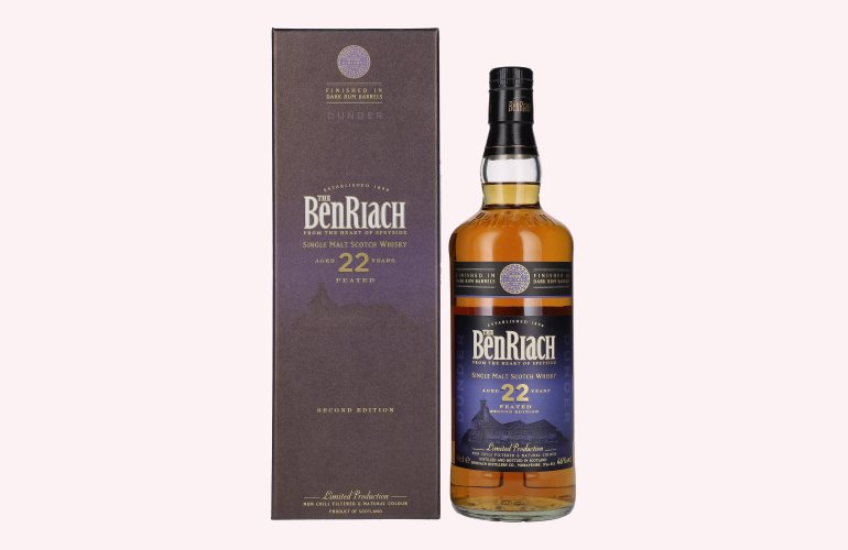 The BenRiach 22 Years Old PEATED Second Edition DUNDER 46% Vol. 0,7l in Geschenkbox