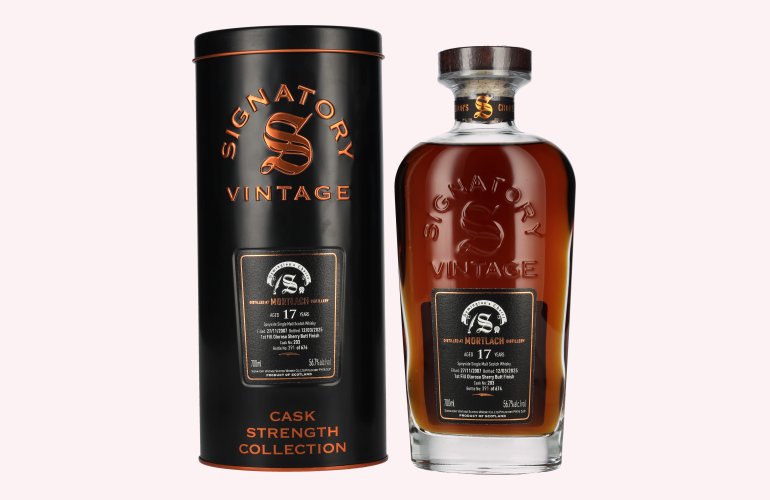 Signatory Vintage SYMINGTON'S CHOICE 17 Years Old MORTLACH Oloroso Sherry Butt #203 2007 56,7% Vol. 0,7l in Tinbox