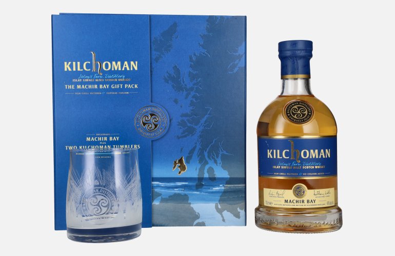Kilchoman THE MACHIR BAY GIFT PACK 46% Vol. 0,7l en boîte cadeau avec 1 Verre