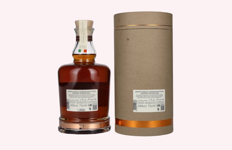 Marzadro ESPRESSIONI FUTURA Grappa 2024 45% Vol. 0,7l en boîte cadeau