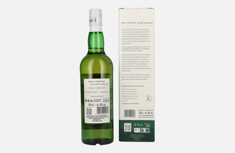 Laphroaig 12 Years Old Travel Exclusive Islay Single Malt Scotch Whisky 46% Vol. 0,7l in Geschenkbox