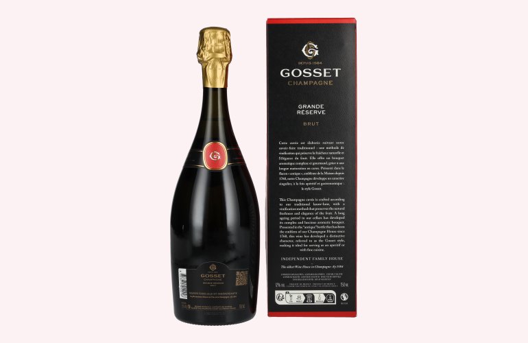 Gosset Champagne Grande Réserve Brut 12% Vol. 0,75l in geschenkverpakking