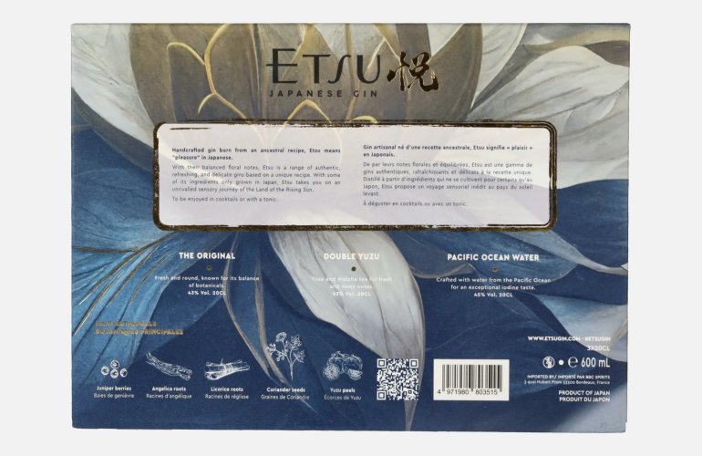 Etsu Japanese Gin Set 43,7% Vol. 3x0,2l in Geschenkbox