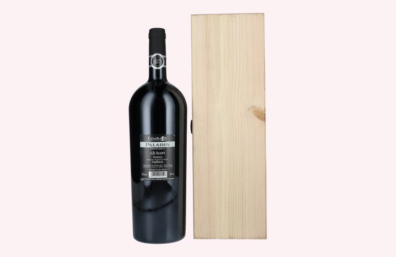Paladin Malbech Gli Aceri IGP 2016 14% Vol. 1,5l in Holzkiste