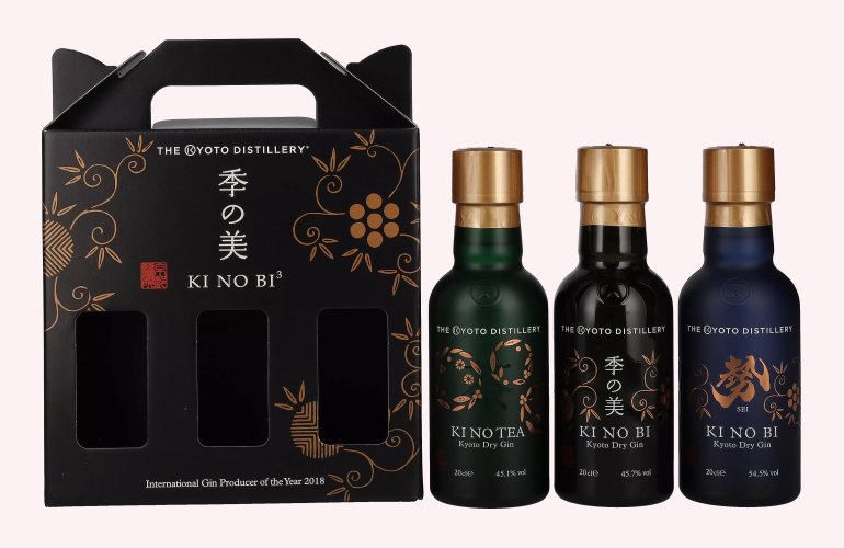 KI NO BI³ Kyoto Dry Gin Set 48,4% Vol. 3x0,2l in Geschenkbox