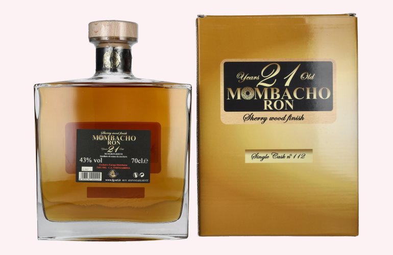 Mombacho Ron 21 Years Old Sherry Wood Finish 43% Vol. 0,7l en boîte cadeau
