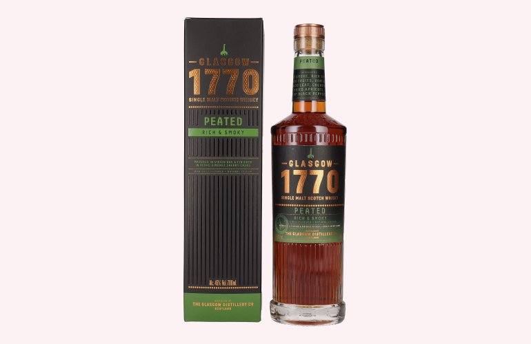 1770 Glasgow PEATED Single Malt Rich & Smoky 46% Vol. 0,7l in Geschenkbox