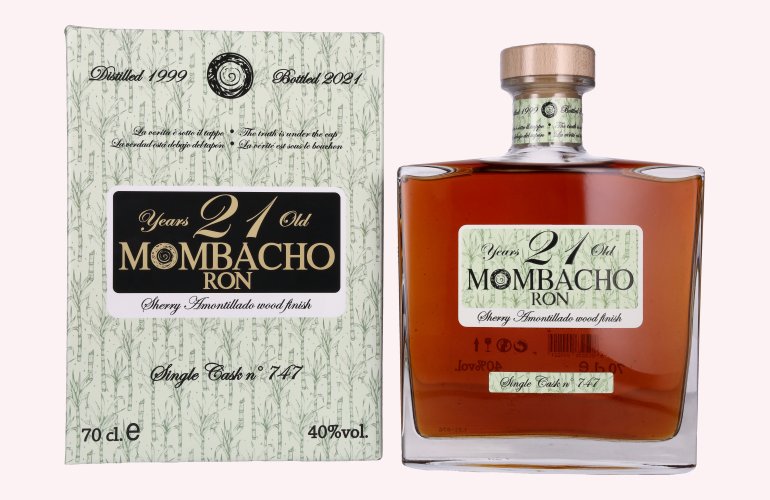 Mombacho Ron 21 Years Old Sherry Wood Finish 40% Vol. 0,7l in Giftbox