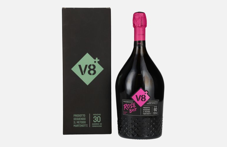 V8+ LELE Prosecco Rosé Brut Millesimato DOC 2022 11% Vol. 1,5l en boîte cadeau
