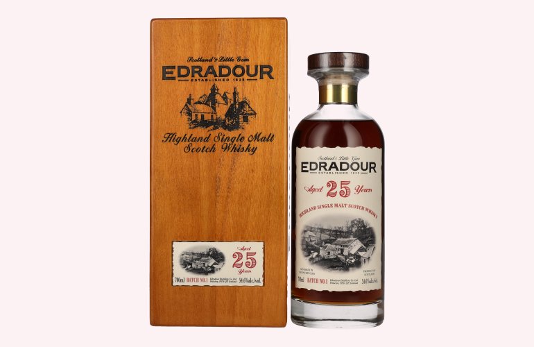 Edradour 25 Years Old Highland Single Malt Scotch Whisky 54,6% Vol. 0,7l in Holzkiste
