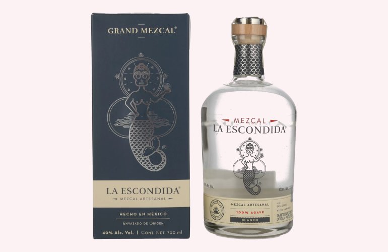 La Escondida Mezcal Artesanal Blanco 40% Vol. 0,7l in Giftbox