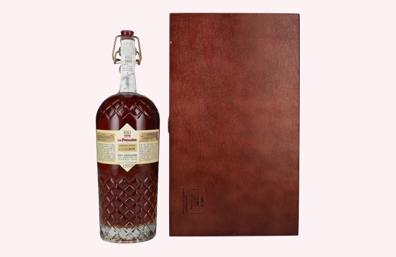Poli Grappa La Première Acquavite di Vinaccia 46% Vol. 0,7l in Holzkiste