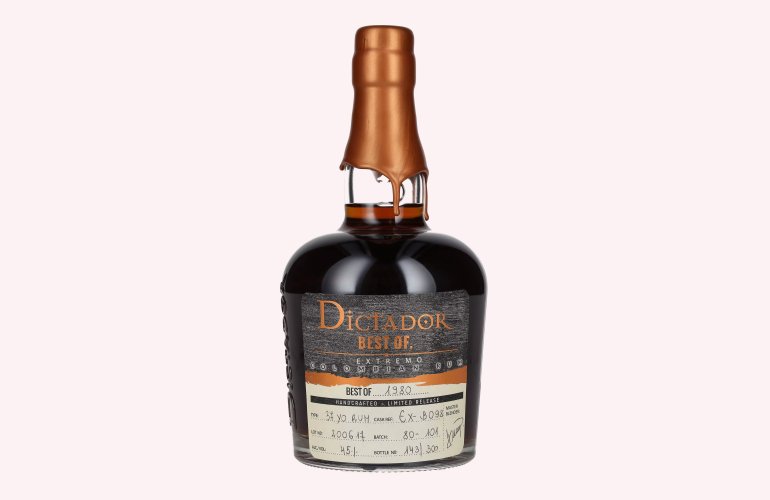 Dictador BEST OF 1980 EXTREMO Colombian Rum 37YO/200617/EX-B098 45% Vol. 0,7l
