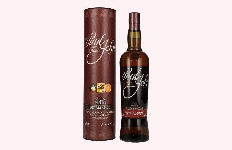 Paul John BRILLIANCE Indian Single Malt Whisky 46% Vol. 0,7l in Geschenkbox