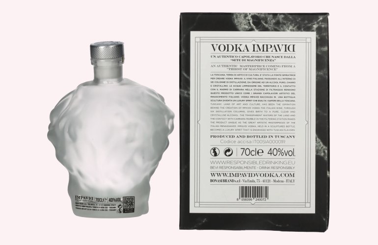 Impavid Italian Wine Vodka 40% Vol. 0,7l in geschenkverpakking