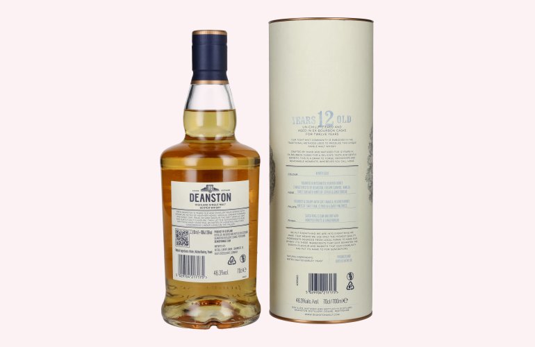 Deanston 12 Years Old Highland Single Malt 46,3% Vol. 0,7l en boîte cadeau