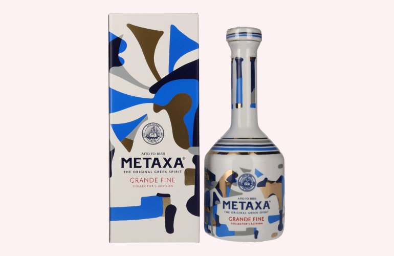 Metaxa GRANDE FINE Collector's Edition Keramikflasche 40% Vol. 0,7l in Geschenkbox