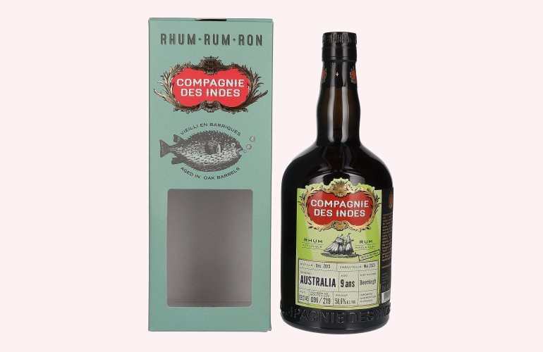 Compagnie des Indes Australia Beenleigh Rum Single Cask Strength 9 Years Old 2013 58,6% Vol. 0,7l in Geschenkbox