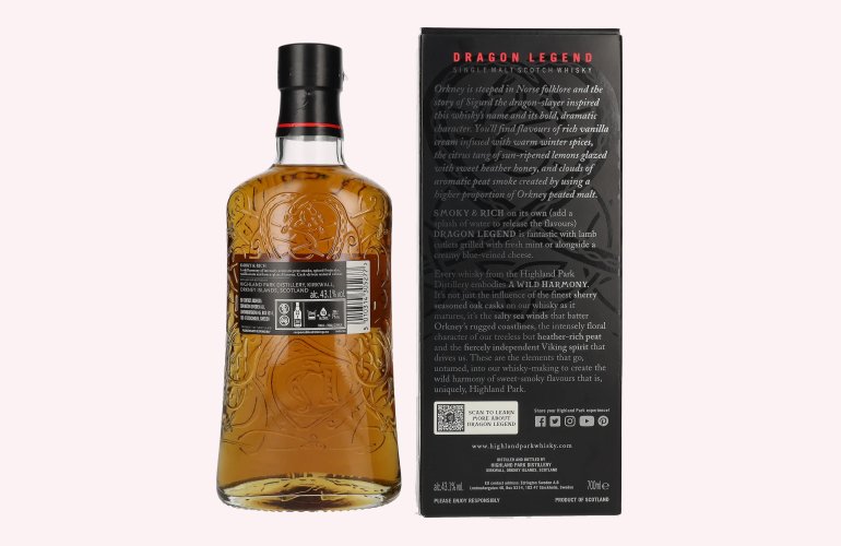 Highland Park DRAGON LEGEND Single Malt Scotch Whisky 43,1% Vol. 0,7l en boîte cadeau