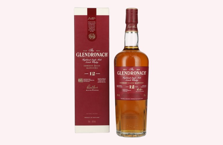The GlenDronach 12 Years Old SHERRY CASK MATURED Highland Single Malt 43% Vol. 0,7l in geschenkverpakking