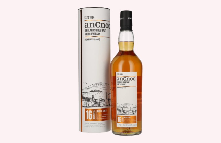 AnCnoc 16 Years Old Highland Single Malt 43% Vol. 0,7l in Geschenkbox