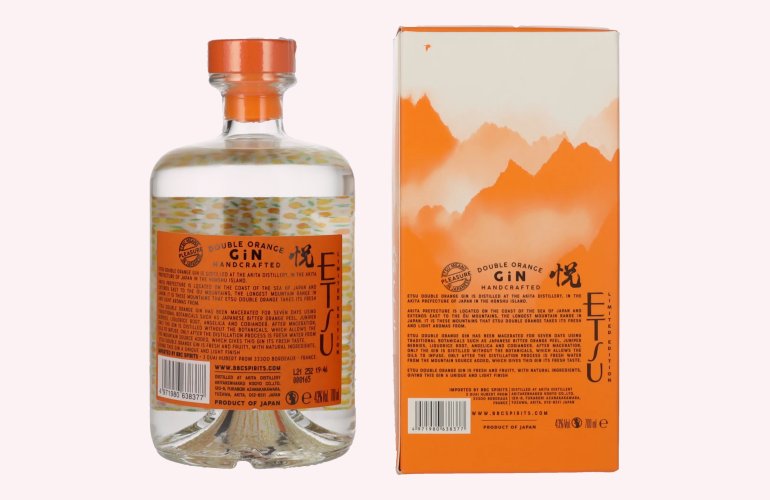Etsu Gin DOUBLE ORANGE Limited Edition 43% Vol. 0,7l in Geschenkbox