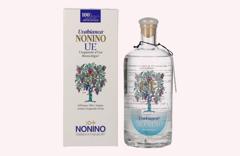 Nonino Grappa ÙE Monovitigni Uvabianca 38% Vol. 0,7l in Giftbox