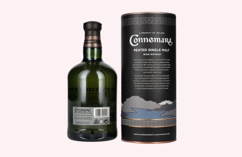 Connemara 12 Years Old Peated Single Malt Irish Whiskey 40% Vol. 0,7l en boîte cadeau