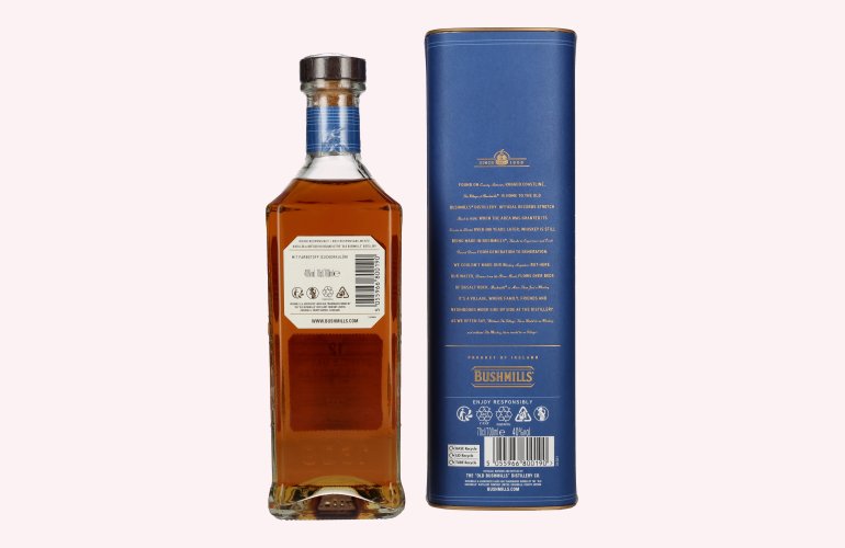 Bushmills 12 Years Old Single Malt Irish Whiskey 40% Vol. 0,7l in geschenkverpakking