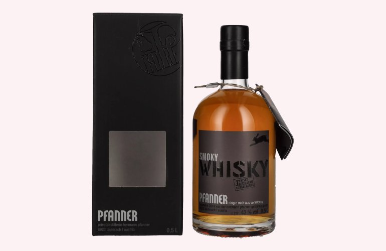 Pfanner Smoky Single Malt Whisky 43% Vol. 0,5l in Geschenkbox