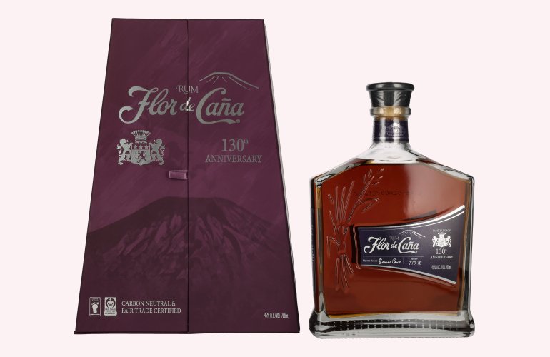 Flor de Caña 130th Anniversary Rum 45% Vol. 0,7l in Giftbox