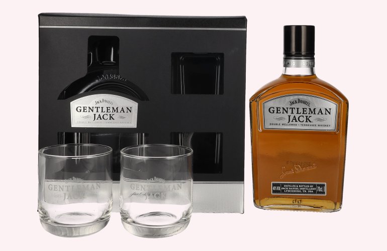 Jack Daniel's GENTLEMAN JACK Tennessee Whiskey 40% Vol. 0,7l in Giftbox with 2 glasses