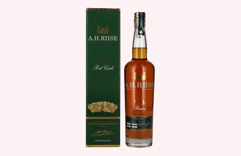 A.H. Riise X.O. Reserve Port Cask Rum - Old Edition GB 45% Vol. 0,7l in Geschenkbox