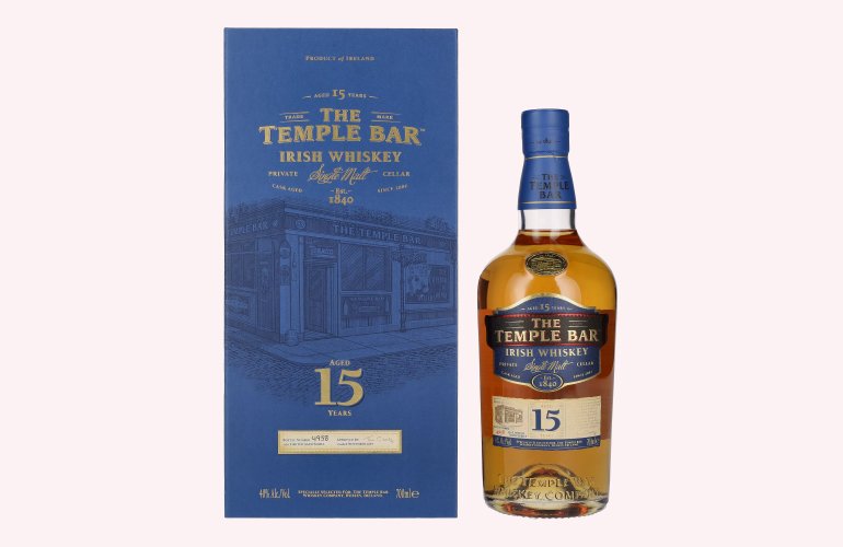 The Temple Bar 15 Years Old Single Malt Irish Whiskey 175th Anniversary 40% Vol. 0,7l in Giftbox
