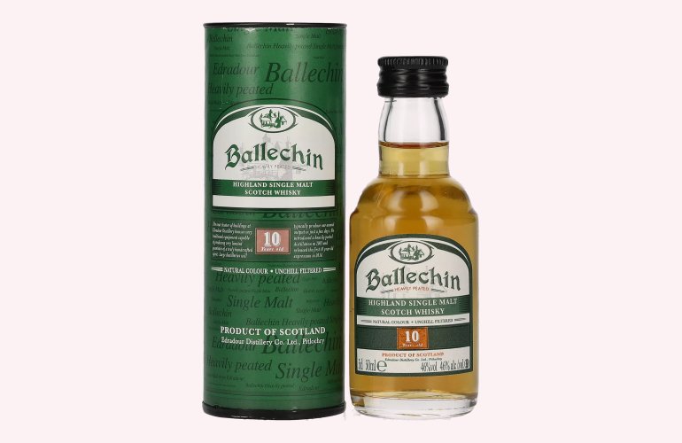 Edradour Ballechin 10 Years Old Highland Single Malt 46% Vol. 0,05l in Geschenkbox