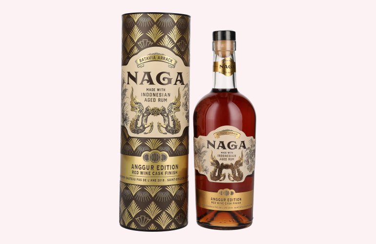 Naga Batavia Arrack Red Wine Cask Finish ANGGUR EDITION 40% Vol. 0,7l in Geschenkbox