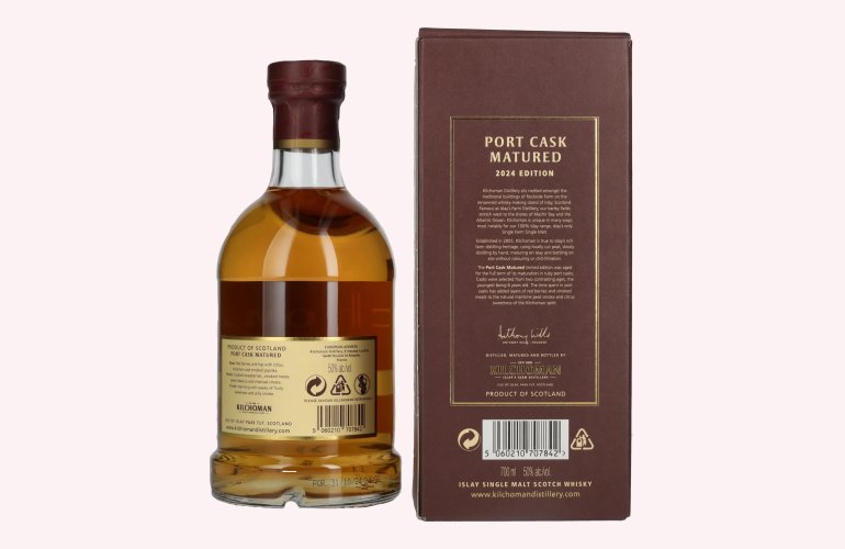 Kilchoman PORT CASK MATURED Limited Edition Single Malt Scotch Whisky 2024 50% Vol. 0,7l in Giftbox