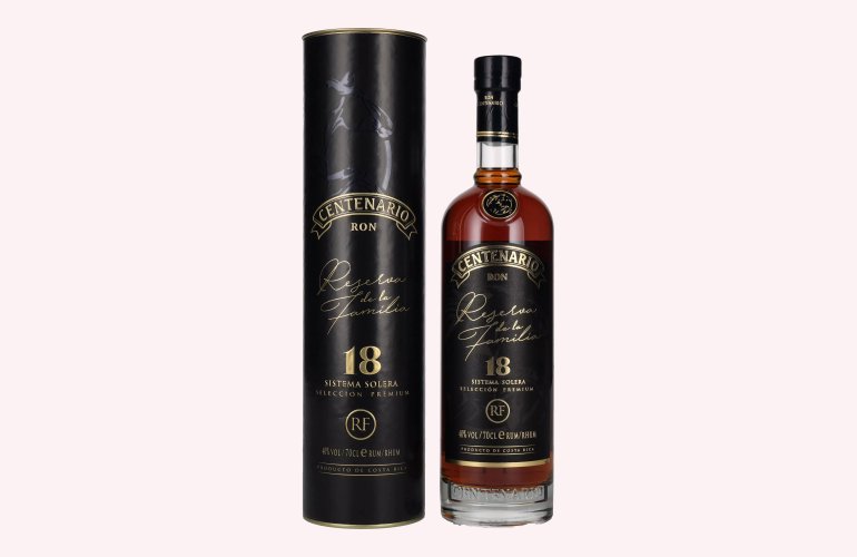 Ron Centenario RESERVA DE LA FAMILIA 18 Sistema Solera Rum 40% Vol. 0,7l in Geschenkbox