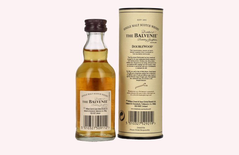 The Balvenie 12 Years Old Double Wood 40% Vol. 0,05l in Geschenkbox